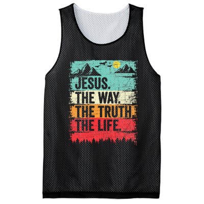 Jesus The Way Truth Life Christian Worship Mesh Reversible Basketball Jersey Tank