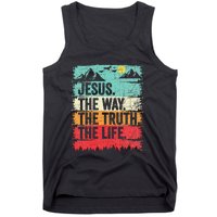 Jesus The Way Truth Life Christian Worship Tank Top