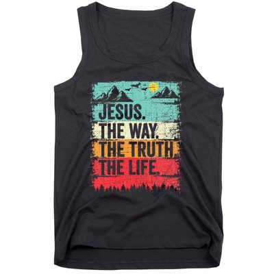 Jesus The Way Truth Life Christian Worship Tank Top