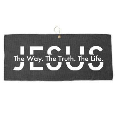 Jesus The Way The Truth The Life Large Microfiber Waffle Golf Towel