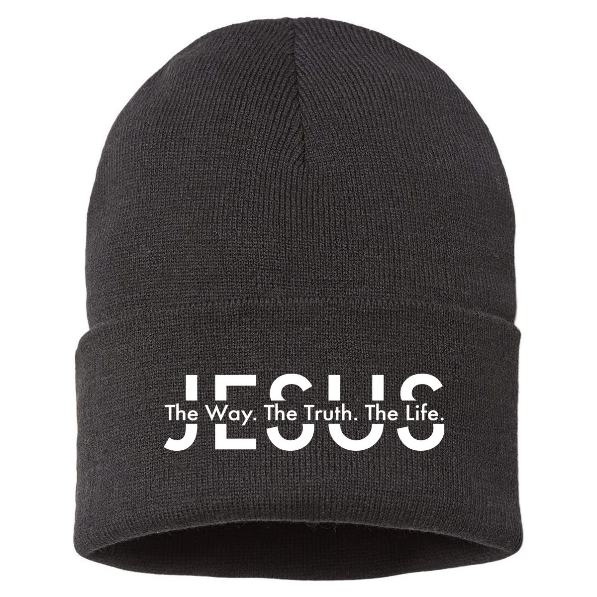 Jesus The Way The Truth The Life Sustainable Knit Beanie