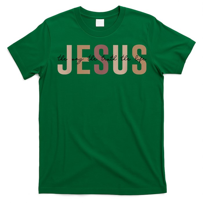 Jesus The Way Truth Life Bible Verse Christian T-Shirt