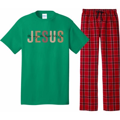 Jesus The Way Truth Life Bible Verse Christian Pajama Set