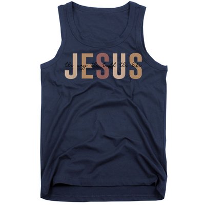 Jesus The Way Truth Life Bible Verse Christian Tank Top