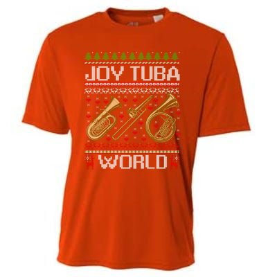 Joy Tuba World Music Lover Xmas Ugly Tuba Christmas Cool Gift Cooling Performance Crew T-Shirt