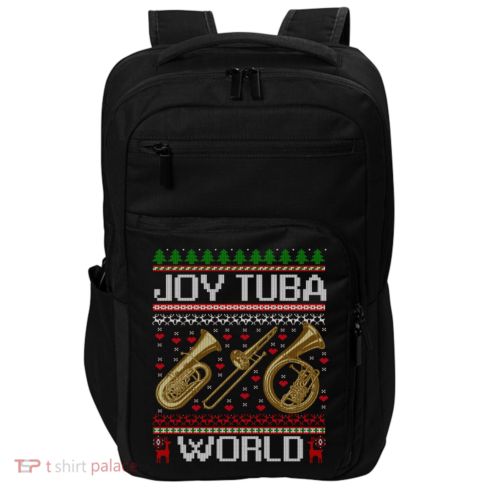 Joy Tuba World Music Lover Xmas Ugly Tuba Christmas Cool Gift Impact Tech Backpack