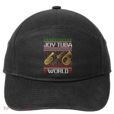 Joy Tuba World Music Lover Xmas Ugly Tuba Christmas Cool Gift 7-Panel Snapback Hat
