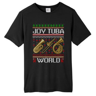 Joy Tuba World Music Lover Xmas Ugly Tuba Christmas Cool Gift Tall Fusion ChromaSoft Performance T-Shirt