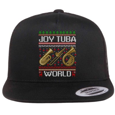 Joy Tuba World Music Lover Xmas Ugly Tuba Christmas Cool Gift Flatbill Hat