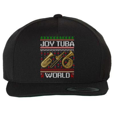 Joy Tuba World Music Lover Xmas Ugly Tuba Christmas Cool Gift Wool Snapback Cap