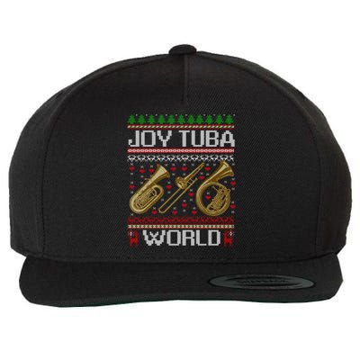 Joy Tuba World Music Lover Xmas Ugly Tuba Christmas Cool Gift Wool Snapback Cap