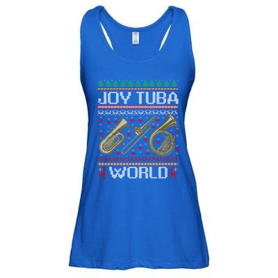 Joy Tuba World Music Lover Xmas Ugly Tuba Christmas Cool Gift Ladies Essential Flowy Tank