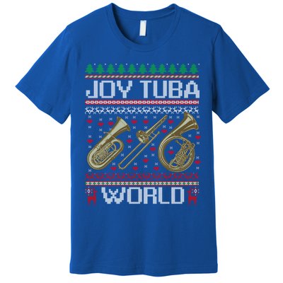 Joy Tuba World Music Lover Xmas Ugly Tuba Christmas Cool Gift Premium T-Shirt