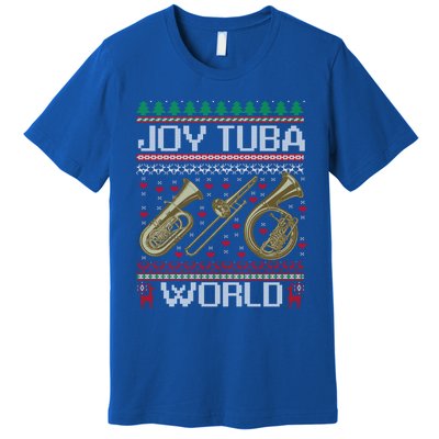 Joy Tuba World Music Lover Xmas Ugly Tuba Christmas Cool Gift Premium T-Shirt