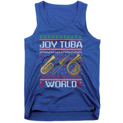 Joy Tuba World Music Lover Xmas Ugly Tuba Christmas Cool Gift Tank Top