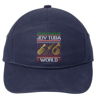 Joy Tuba World Music Lover Xmas Ugly Tuba Christmas Cool Gift 7-Panel Snapback Hat