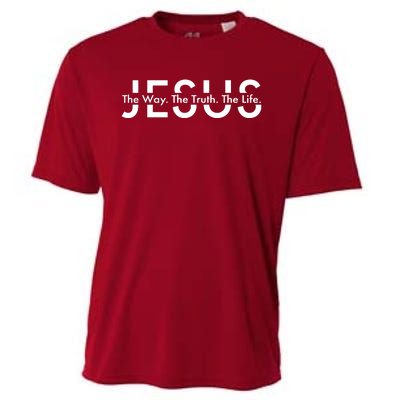 Jesus The Way The Truth The Life Cooling Performance Crew T-Shirt