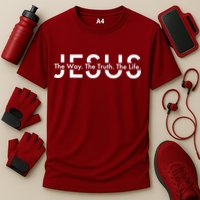 Jesus The Way The Truth The Life Cooling Performance Crew T-Shirt