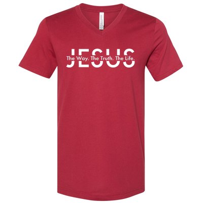 Jesus The Way The Truth The Life V-Neck T-Shirt