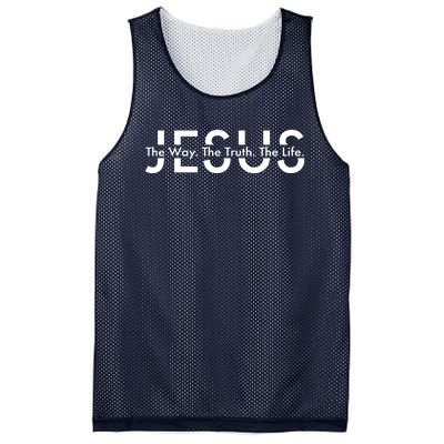 Jesus The Way The Truth The Life Mesh Reversible Basketball Jersey Tank