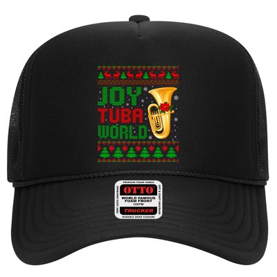 Joy Tuba World Xmas Music Lover Ugly Christmas Sweater Funny Gift Trucker Hat