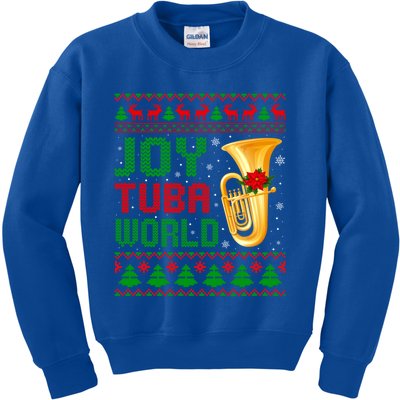 Joy Tuba World Xmas Music Lover Ugly Christmas Sweater Funny Gift Kids Sweatshirt