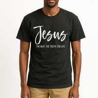 Jesus The Way The Truth The Life Christian Religious Tall T-Shirt