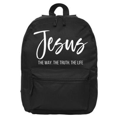 Jesus The Way The Truth The Life Christian Religious 16 in Basic Backpack