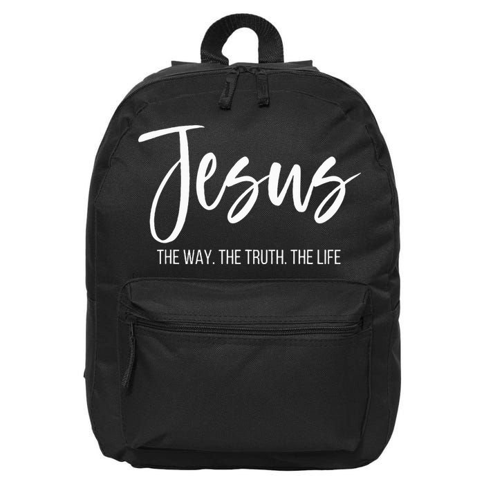 Jesus The Way The Truth The Life Christian Religious 16 in Basic Backpack