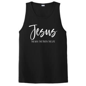 Jesus The Way The Truth The Life Christian Religious PosiCharge Competitor Tank