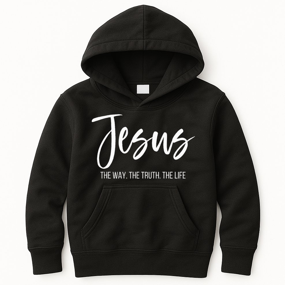 Jesus The Way The Truth The Life Christian Religious Kids Hoodie