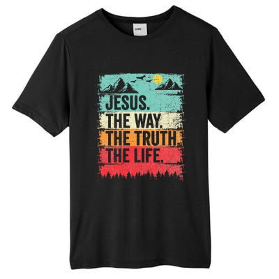 Jesus The Way Truth Life Christian Worship Tall Fusion ChromaSoft Performance T-Shirt