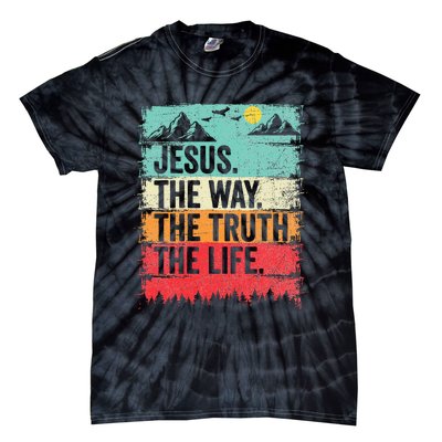 Jesus The Way Truth Life Christian Worship Tie-Dye T-Shirt