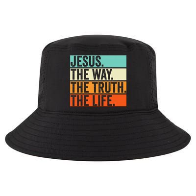 Jesus The Way Truth Life Bible Verse Christian Worship Cool Comfort Performance Bucket Hat