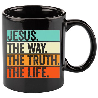 Jesus The Way Truth Life Bible Verse Christian Worship 11oz C Handle Ceramic Mug