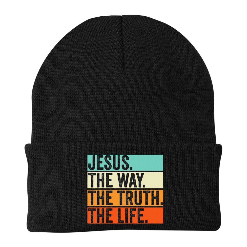 Jesus The Way Truth Life Bible Verse Christian Worship Beanie