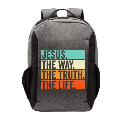 Jesus The Way Truth Life Bible Verse Christian Worship Vector Backpack
