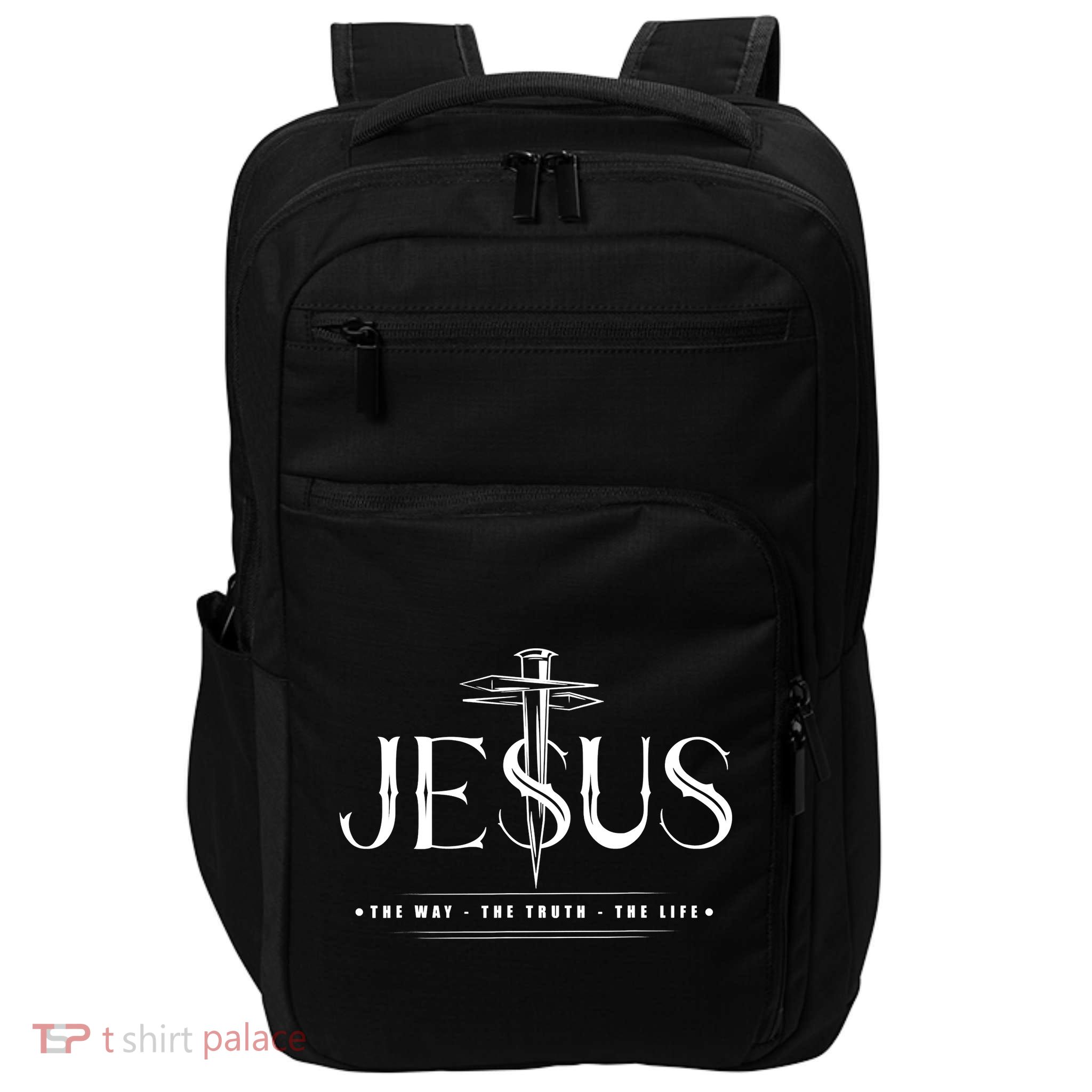 Jesus The Way The Truth The Life John 146 Christian Impact Tech Backpack
