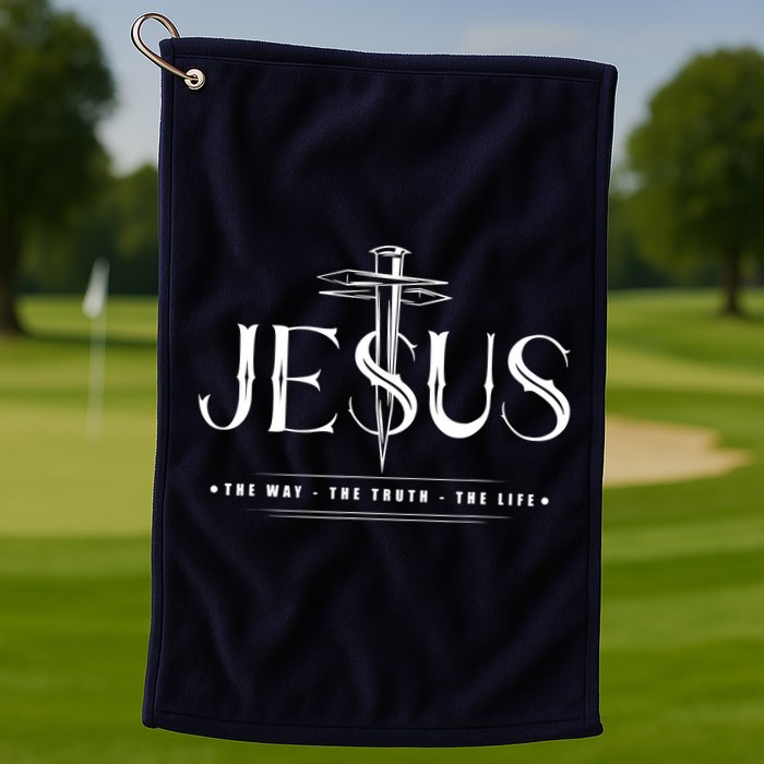 Jesus The Way The Truth The Life John 146 Christian Golf Towel