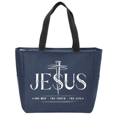Jesus The Way The Truth The Life John 146 Christian Zip Tote Bag