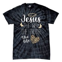 Jesus The Way Truth Life Christian Leopard Tie-Dye T-Shirt