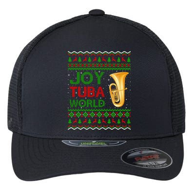 Joy Tuba World Music Lover Xmas Gift Ugly Tuba Christmas Gift Flexfit Unipanel Trucker Cap