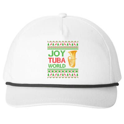 Joy Tuba World Music Lover Xmas Gift Ugly Tuba Christmas Gift Snapback Five-Panel Rope Hat