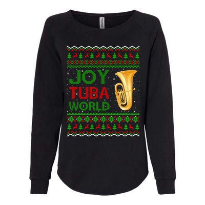 Joy Tuba World Music Lover Xmas Gift Ugly Tuba Christmas Gift Womens California Wash Sweatshirt