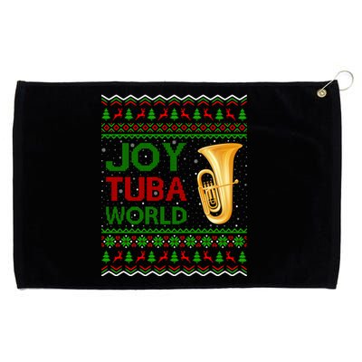 Joy Tuba World Music Lover Xmas Gift Ugly Tuba Christmas Gift Grommeted Golf Towel