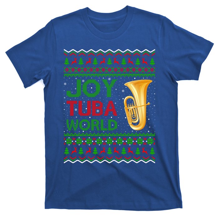 Joy Tuba World Music Lover Xmas Gift Ugly Tuba Christmas Gift T-Shirt