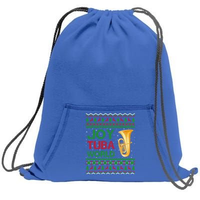 Joy Tuba World Music Lover Xmas Gift Ugly Tuba Christmas Gift Sweatshirt Cinch Pack Bag