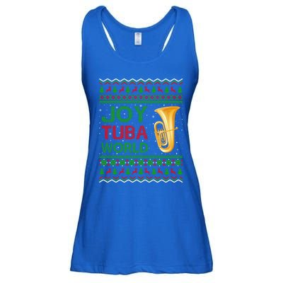 Joy Tuba World Music Lover Xmas Gift Ugly Tuba Christmas Gift Ladies Essential Flowy Tank