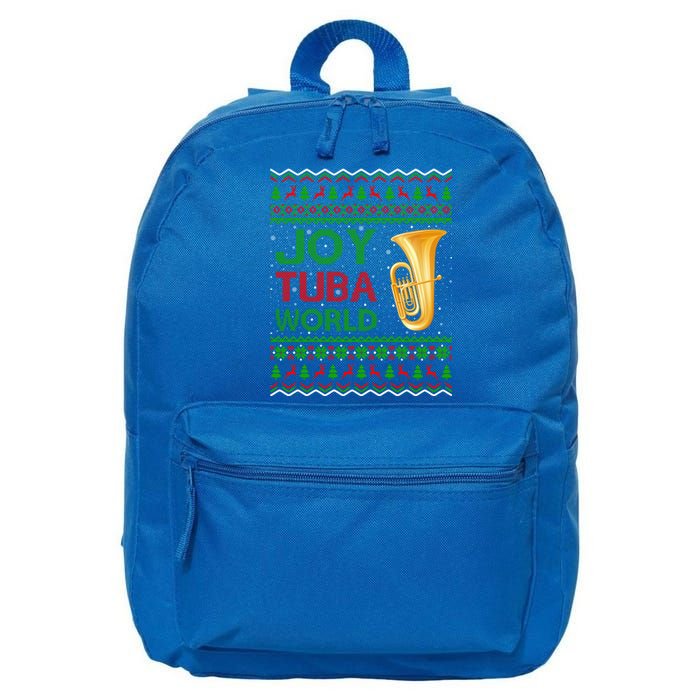 Joy Tuba World Music Lover Xmas Gift Ugly Tuba Christmas Gift 16 in Basic Backpack