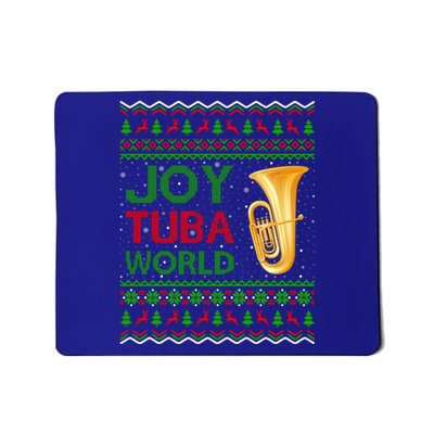 Joy Tuba World Music Lover Xmas Gift Ugly Tuba Christmas Gift Mousepad